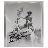 S: RARE "LONE RANGER" CLAYTON MOORE SIGNED 8X10