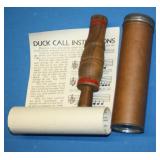 S: ANTIQUE WOODEN DUCK CALL W/ CASE