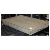 NS: LARGE ANTIQUE GALVANIZED TANK 18X26