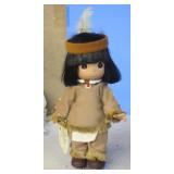 S: 9" PRECIOUS MOMENTS NATIVE AMERICAN DOLL W/