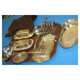 NS: LOT OF SILVER PLATE - BUTTER DISHES, LADELS ++