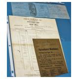 S: FRICK CO. WAYNESBORO PA 1890 CHECK, INVOICE &