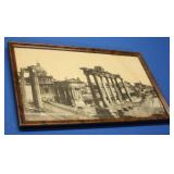 NSl FRAMED PHOTO OF GREECIAN RUINS