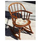 NS: VINTAGE CHILD SIZE WOODEN ROCKING CHAIR