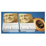 S: 2 SIGNED KARL ROVE BOOKS FROM 2011 FRANKLIN
