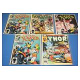 S: LOT OF 4 UNCANNY X-MEN & 1 THOR