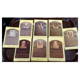 S: LOT OF 8 BASEBALL HALL OF FAME POSTCARDS