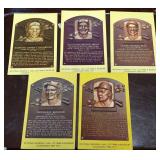 S: LOT OF 5 BASEBALL HALL OF FAME POSTCARDS