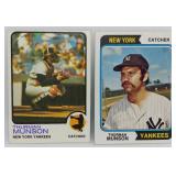 S: THURMAN MUNSON 1973 #142 & 1974 #340
