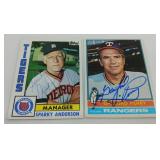S: 2 SIGNED CARDS:GAYLORD PERRY & SPARKY ANDERSON