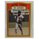 S: 1972 TOPPS HANK AARON IN ACTION #300
