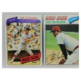 S; 2 CARL YESTRZEMSKI CARDS 1977 & 1980