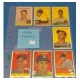 S: LOT OF 7 1958 TOPPS BASEBALL CARDS