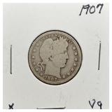 S: 1907 VG BARBER QUARTER