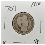 S: 1912 VG BARBER QUARTER