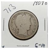 S: 1907-O G-VG BARBER HALF