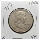 S: 1950 VF FRANKLIN HALF