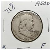 S: 1950-D F FRANKLIN HALF