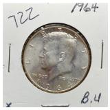 S: 1964 BU KENNEDY HALF