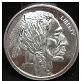 S: 1OZ .999 SILVER INDIAN HEAD ROUND