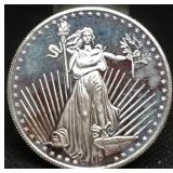 S: 1OZ .999 SILVER LIBERTY SILVERTOWNE ROUND