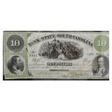 S: 1861 BANK OF SOUTH CAROLINA $10 NOTE