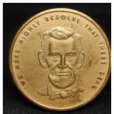 S: GETTYSBURG / ABRAHAM LINCOLN MEDALLION