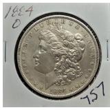 S: 1884-O MS60 MORGAN DOLLAR