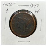 S: 1840 VG LARGE CENT