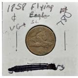 S: 1858 VG+ FLYING EAGLE CENT