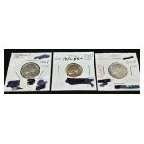 S: (3) UNC 1943-P WAR NICKEL 35% SILVER