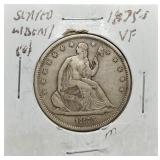 S: 1875-S VF SEATED LIBERTY HALF