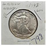 S: 1942 UNC WALKING LIBERTY HALF