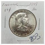 S: 1949 AU FRANKLIN HALF
