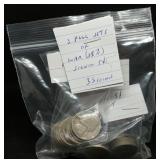 S: 3 SET OF WAR NICKELS (33 COINS) 35% SILVER