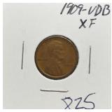 S: 1909 VDB XF LINCOLN CENT