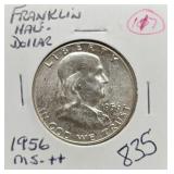 S: 1956 MS FRANKLIN HALF