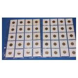 S: 40 1920-58 WHEAT CENTS IN 2X2 / SHEETS