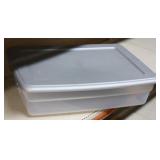 NS: CLEAN PLASTIC STORAGE TOTE W/ LID