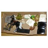 S: LOT OF VINTAGE BUCKLES & ANIMAL FIGURES