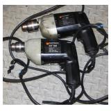 NS: 2 BLACK & DECKER DRILLS - 1/2 & 3/8 TAPED