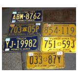 S: PA LICENSE PLATE LOT WITH 1921 & BICENTENNIAL