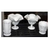 NS: 4 PC LOT OF WESTMORELAND MILK GLASS