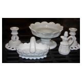 NS: 4 PC LOT OF WESTMORELAND MILK GLASS