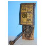 NS: ANTIQUE TIN HOME COFFEE GRINDER