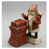 S: CAST IRON MECHANICAL SANTA CLAUS COIN BANK