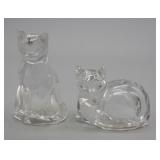 S: GLASS CAT SALT & PEPPER SET