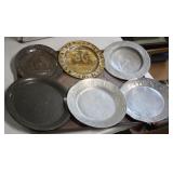 S: 6 ANTIQUE METAL CHILDS "ABC" PLATES
