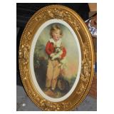 NS: 24" L GOLD WOOD FRAME WITH CONCAVE GLASS