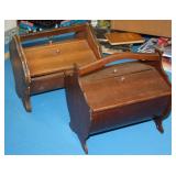 NS: 2 VINTAGE WOODEN SEWING BOXES
